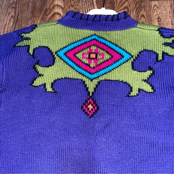 The Limited | Vintage 80s Colorful Knit Sweater size SP - Picture 6 of 7